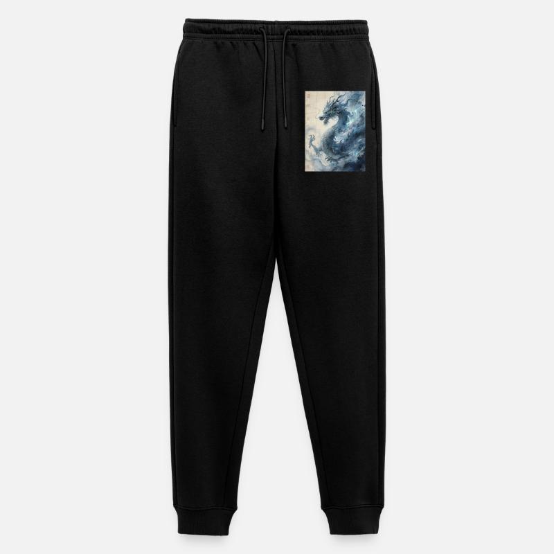 Die Sternennacht: Blauer Drache – Aether - Männer Premium Bio Jogginghose - Schwarz