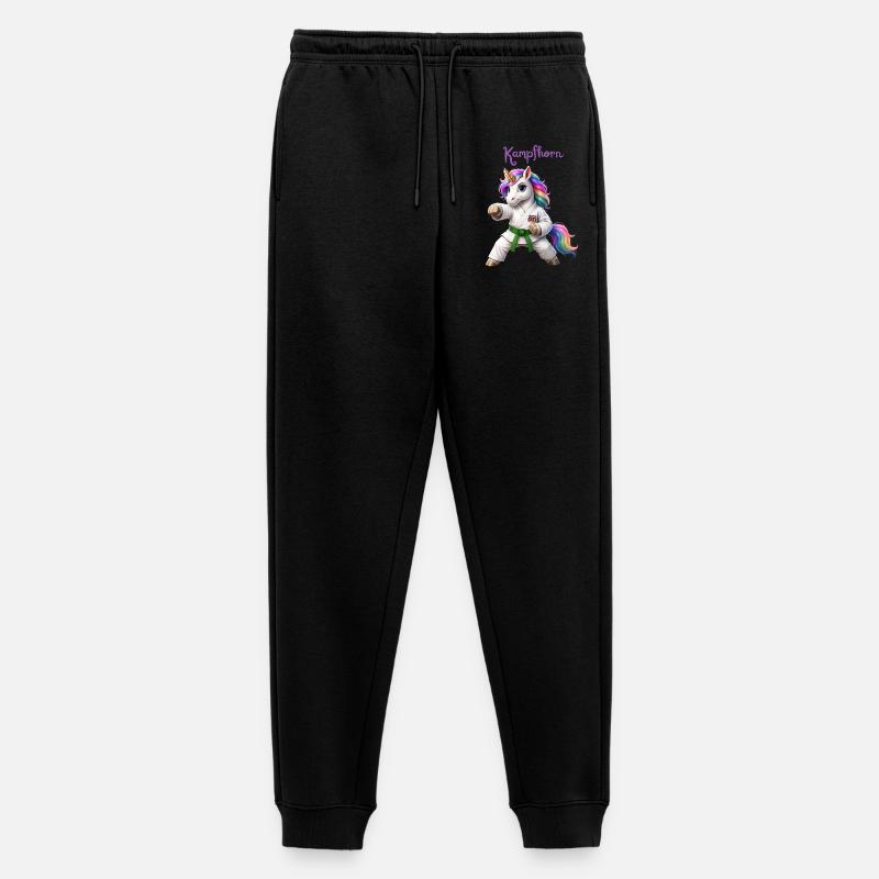Das Kampfhorn - Männer Premium Bio Jogginghose - Schwarz