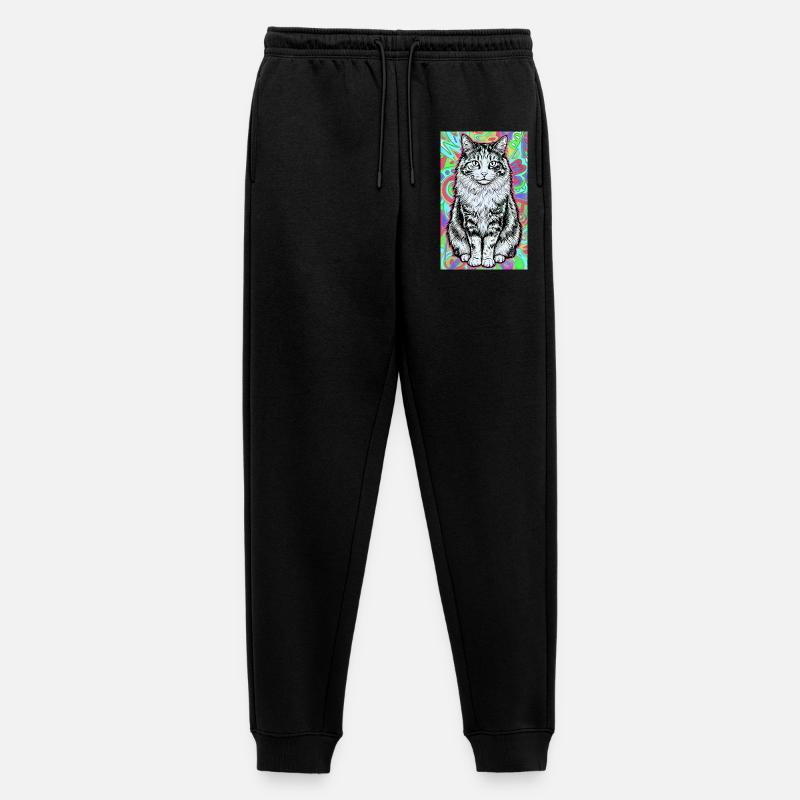 Katze - Männer Premium Bio Jogginghose - Schwarz