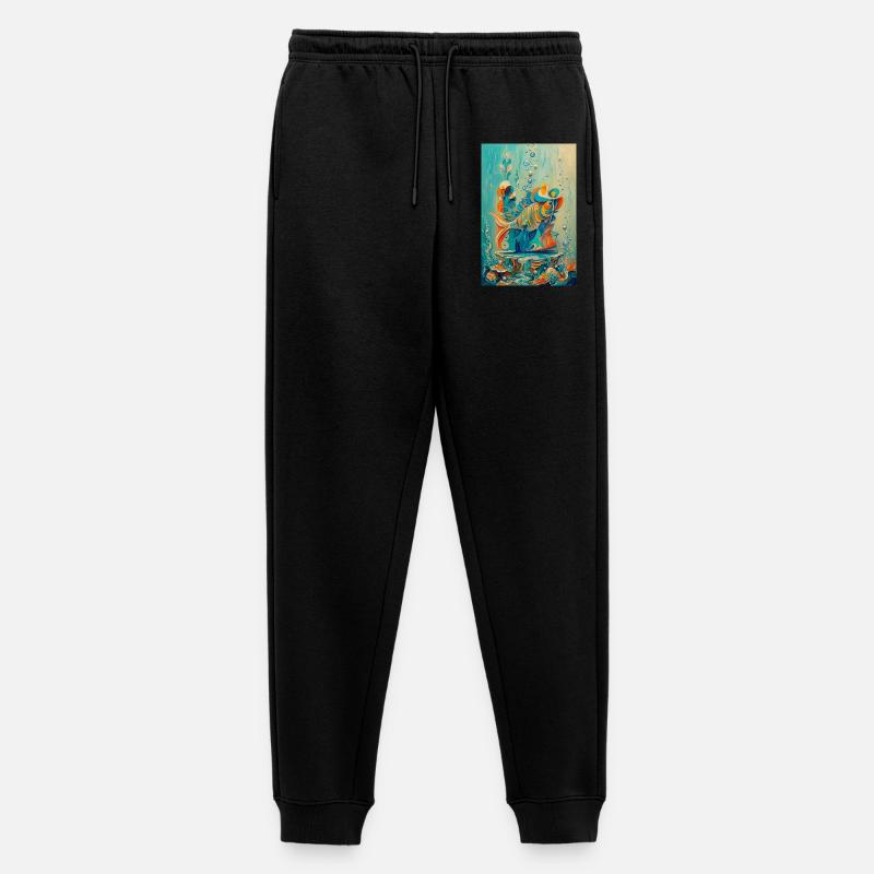 Koi-Unterwasser-farbenfrohe Kunstwerke - Männer Premium Bio Jogginghose - Schwarz
