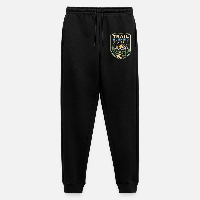 Trailrunning-Leben - Männer Premium Bio Jogginghose - Schwarz