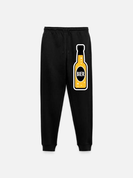 Bierflasche (Bier / Bierchen / NEG 3C) - Männer Premium Bio Jogginghose - Schwarz