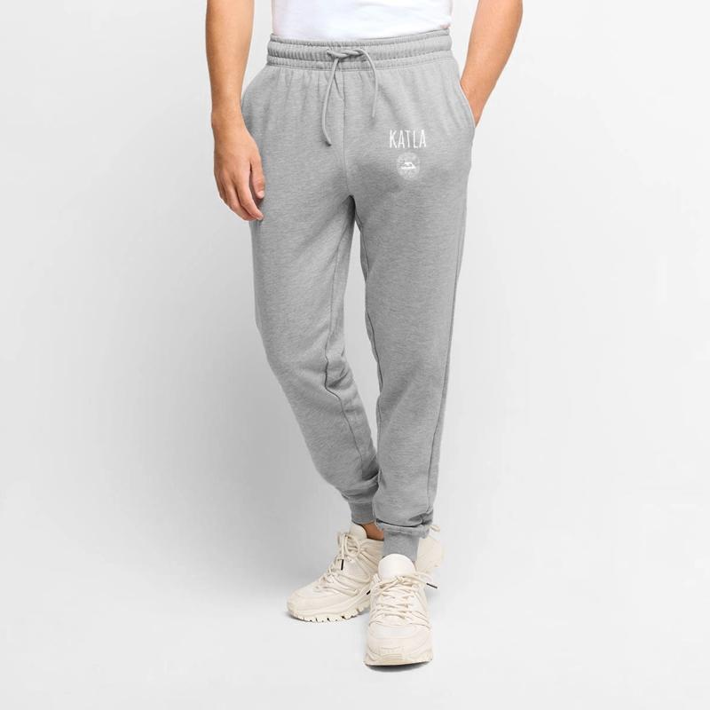 Katla Souvenir Volcano Men's Premium Organic Joggers