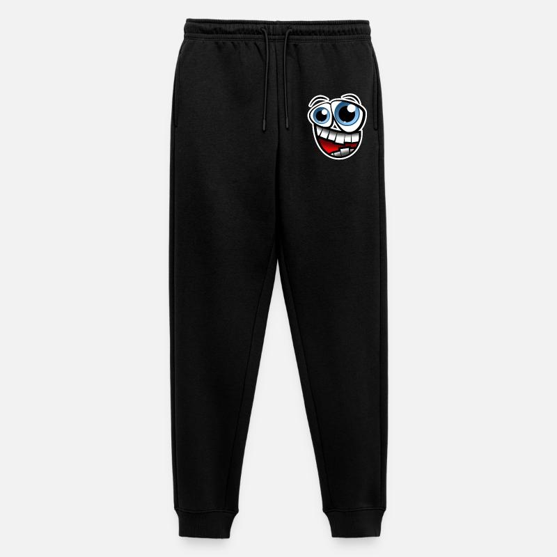 Gesicht Comic - Männer Premium Bio Jogginghose - Schwarz
