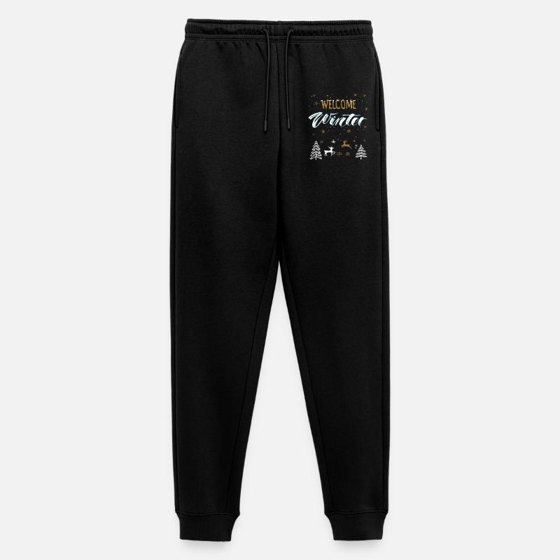 Welcome Winter - Männer Premium Bio Jogginghose - Schwarz