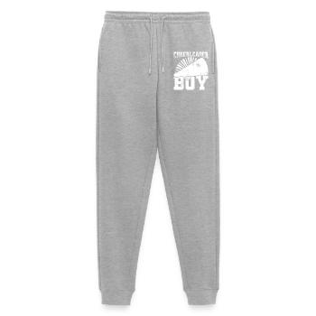 Cheerleader Boy - Men's Premium Organic Joggers - heather grey - Front - Thijin (182cm)