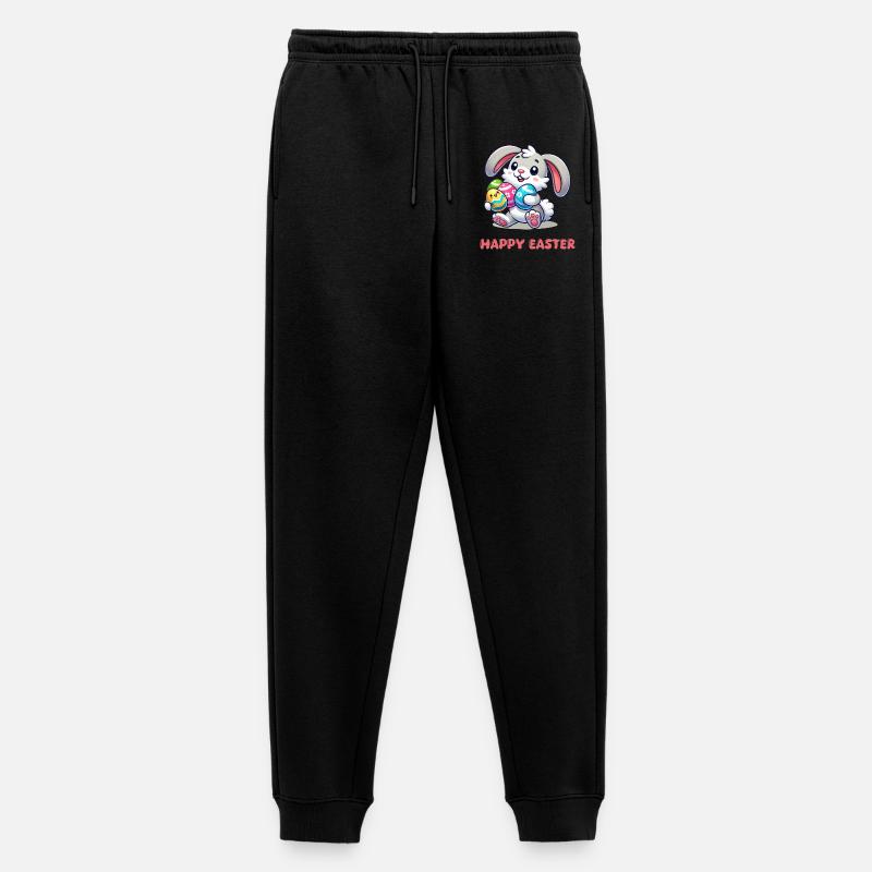 Hase Osterhase Comic  - Männer Premium Bio Jogginghose - Schwarz