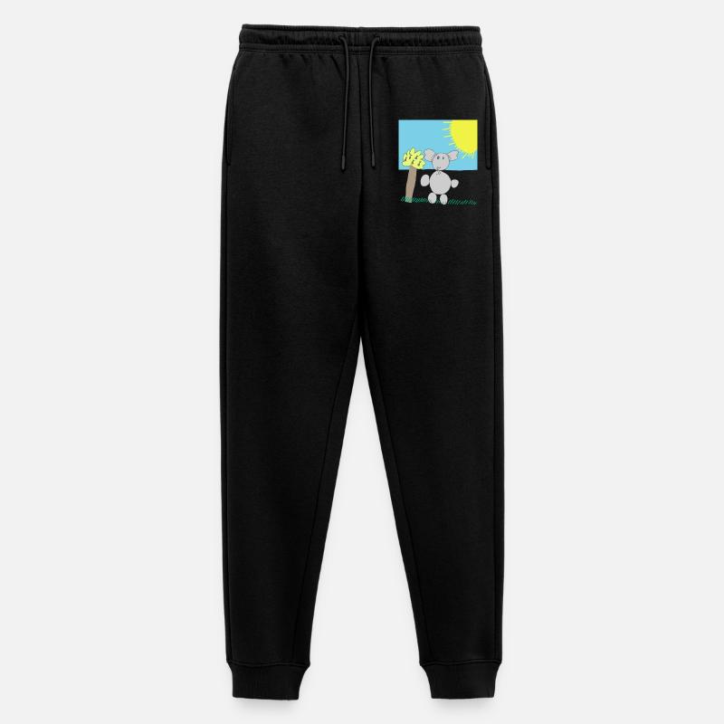 Verspielter Elefant unter einer hellen Sonne - Männer Premium Bio Jogginghose - Schwarz
