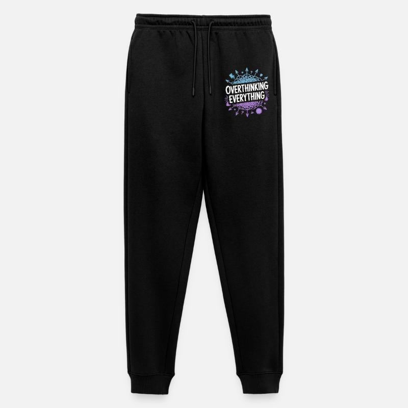 Overthinking Everything ADHS Chaos - Männer Premium Bio Jogginghose - Schwarz