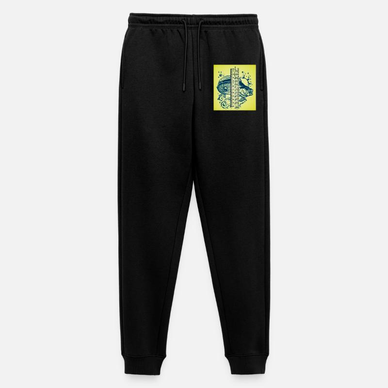 Fischmesser Art Gelb - Männer Premium Bio Jogginghose - Schwarz