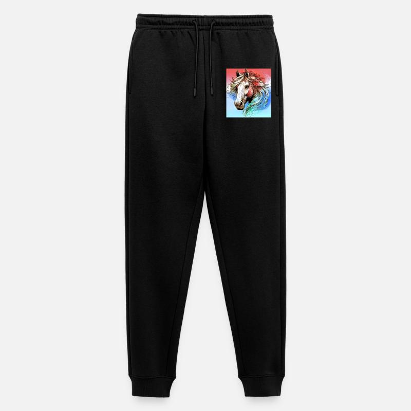 Pferd - Männer Premium Bio Jogginghose - Schwarz