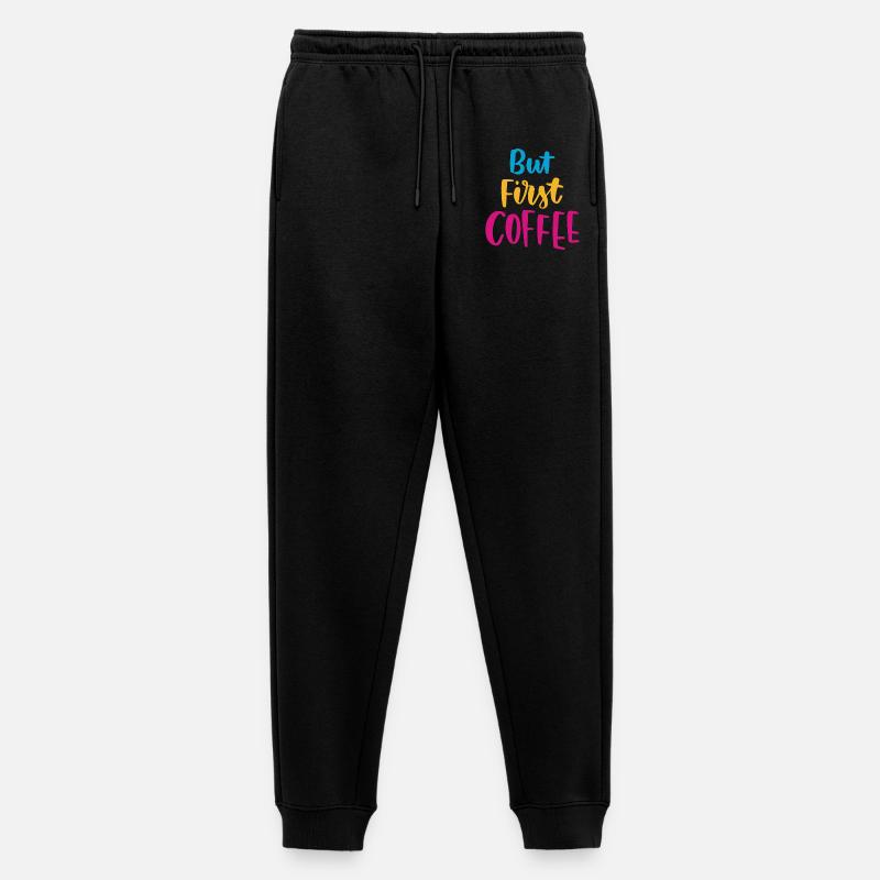 Aber erster Kaffee - Männer Premium Bio Jogginghose - Schwarz