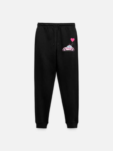 Police Heart Pink - Men's Premium Organic Joggers - black