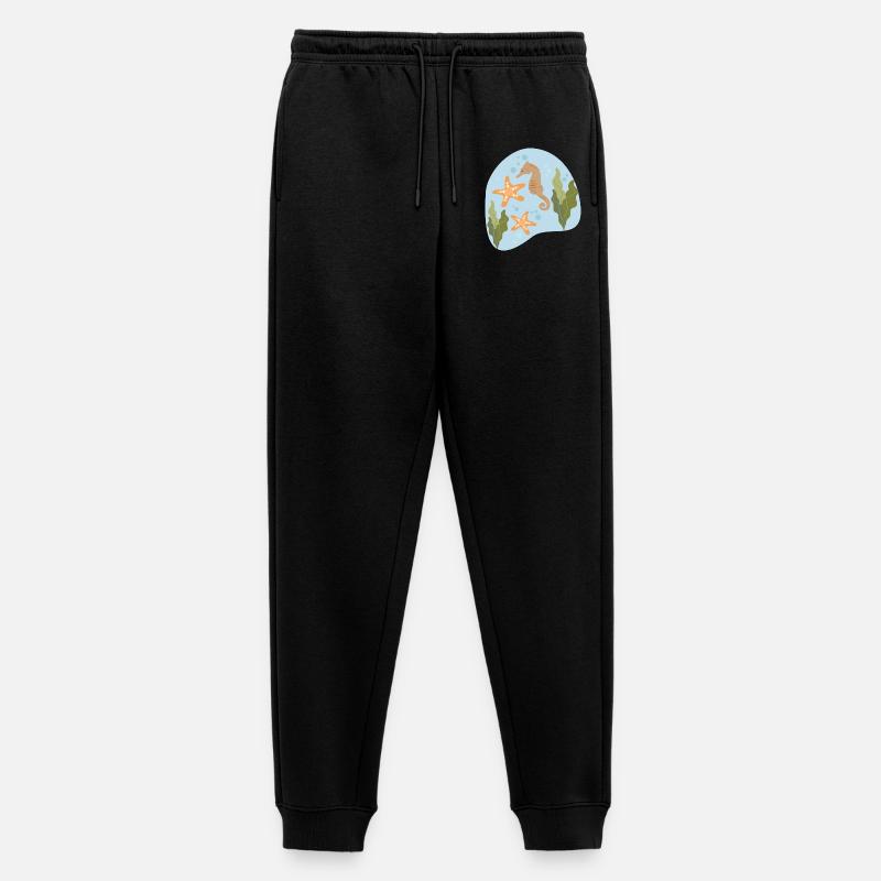 Seepferdchen - Männer Premium Bio Jogginghose - Schwarz