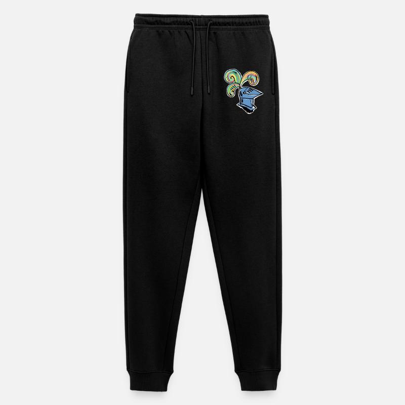Regenbogen Ritterhelm - Männer Premium Bio Jogginghose - Schwarz