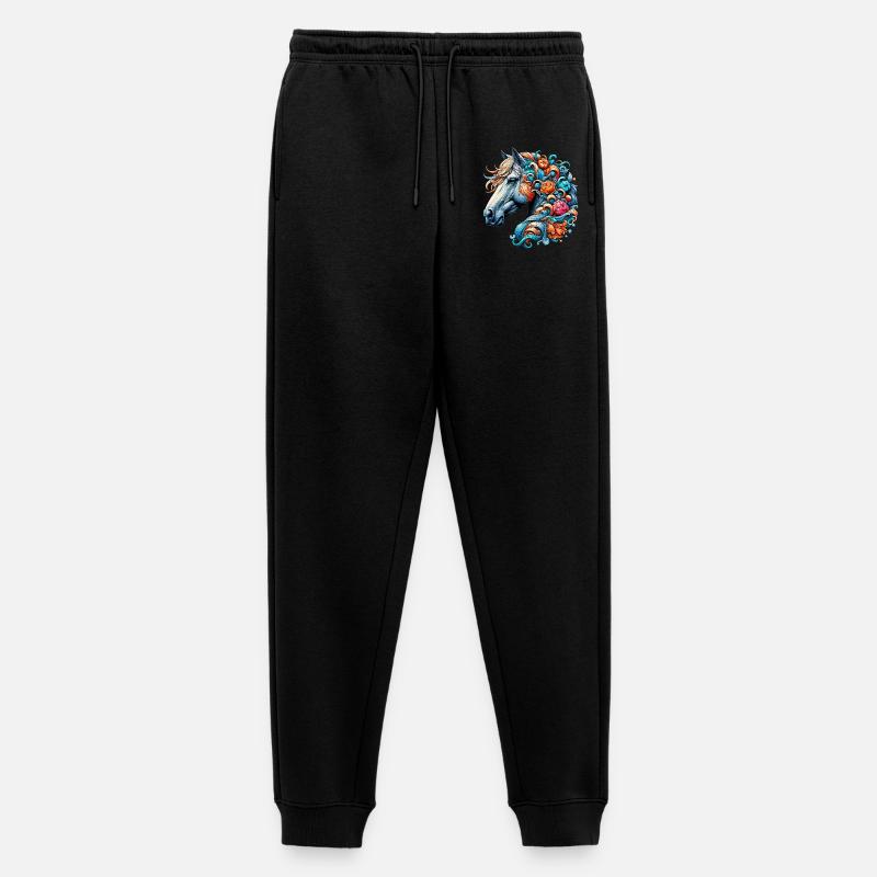 Pferd - Männer Premium Bio Jogginghose - Schwarz