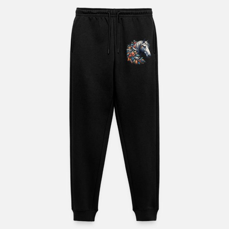 Pferd - Männer Premium Bio Jogginghose - Schwarz