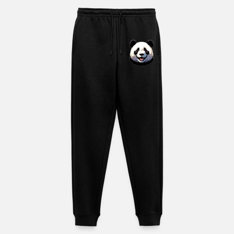 Panda - Männer Premium Bio Jogginghose - Schwarz