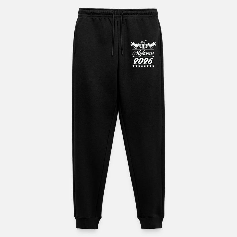 Mykonos 2026 Strand-Logo - Männer Premium Bio Jogginghose - Schwarz