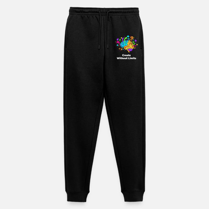 Creative brain art without limits - Men's Premium Organic Joggers - black
