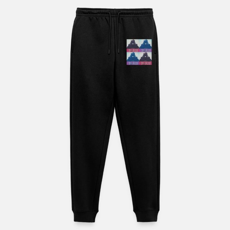 paris eiffel - Männer Premium Bio Jogginghose - Schwarz