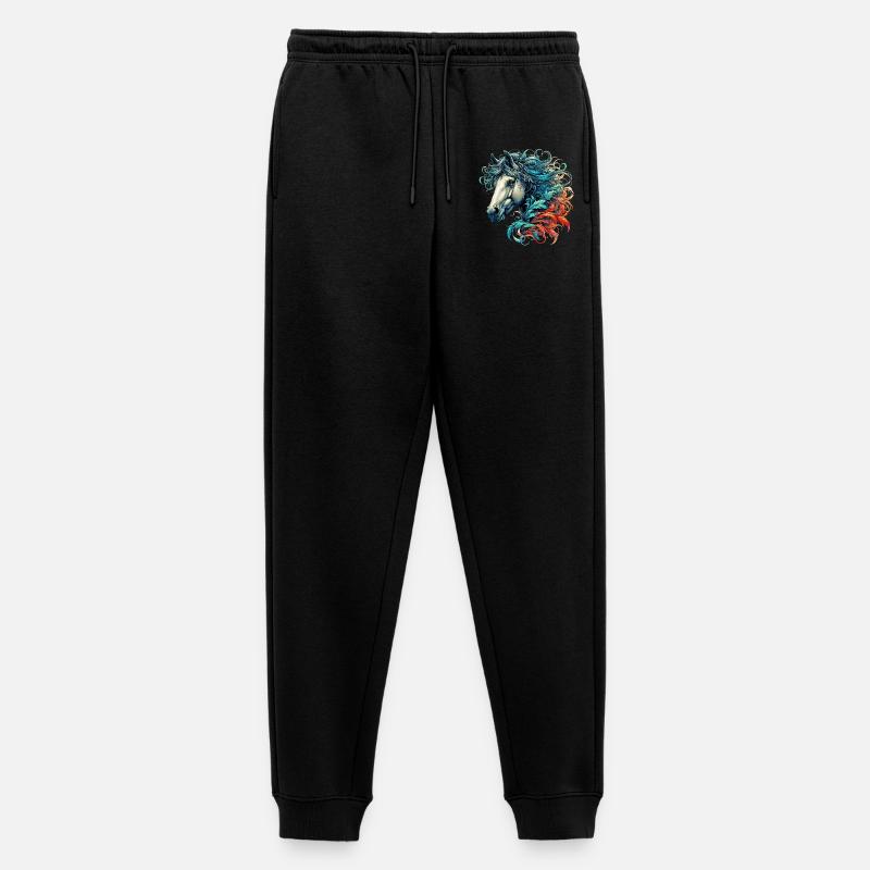 Pferd - Männer Premium Bio Jogginghose - Schwarz