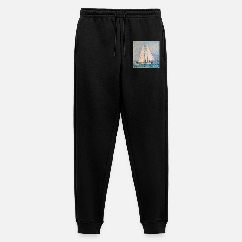 Segelboot auf See - Männer Premium Bio Jogginghose - Schwarz