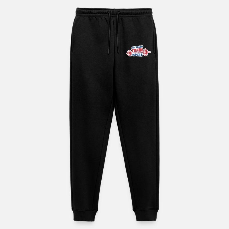 Eat Sleep Train Repeat - Männer Premium Bio Jogginghose - Schwarz