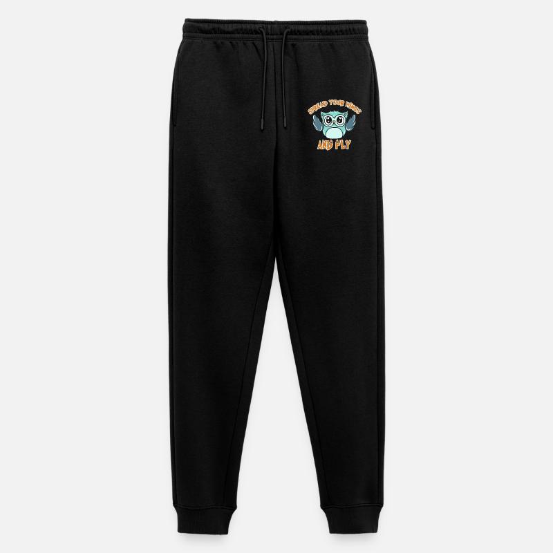 Eule - Männer Premium Bio Jogginghose - Schwarz