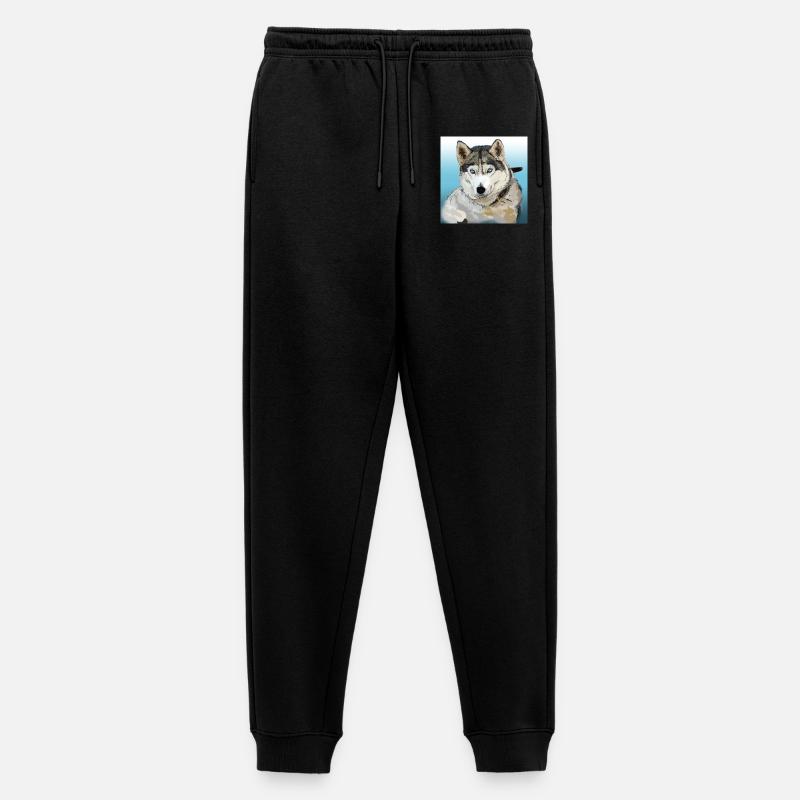 Husky - Männer Premium Bio Jogginghose - Schwarz