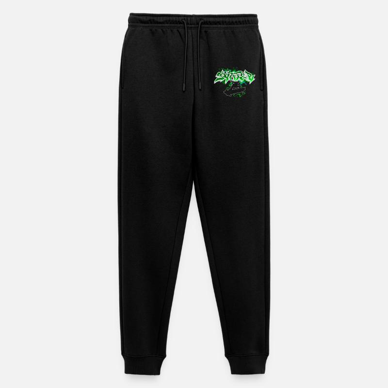 Skater Graffiti - Männer Premium Bio Jogginghose - Schwarz