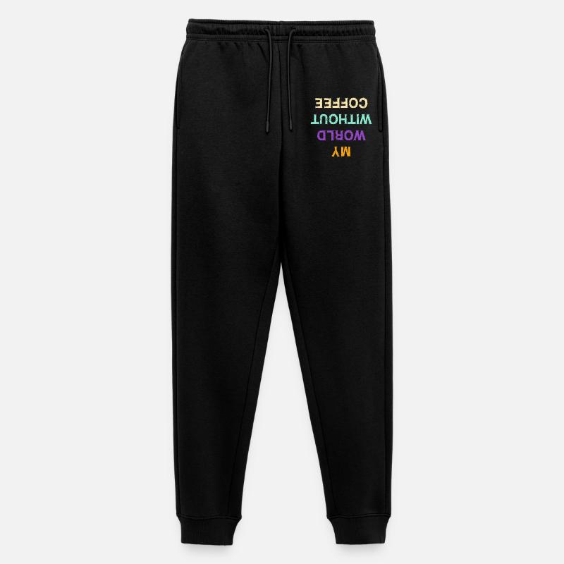 Lustig Kaffee Koffein Statement Kaffeeliebhaber - Männer Premium Bio Jogginghose - Schwarz