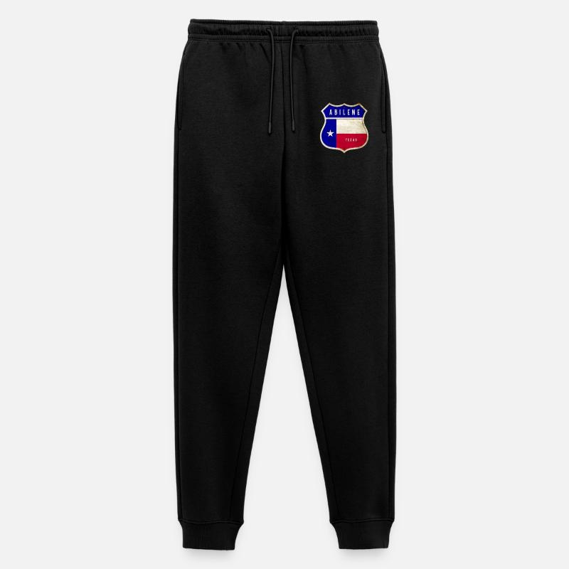 Abilene Texas Wappen Flaggen Design - Männer Premium Bio Jogginghose - Schwarz