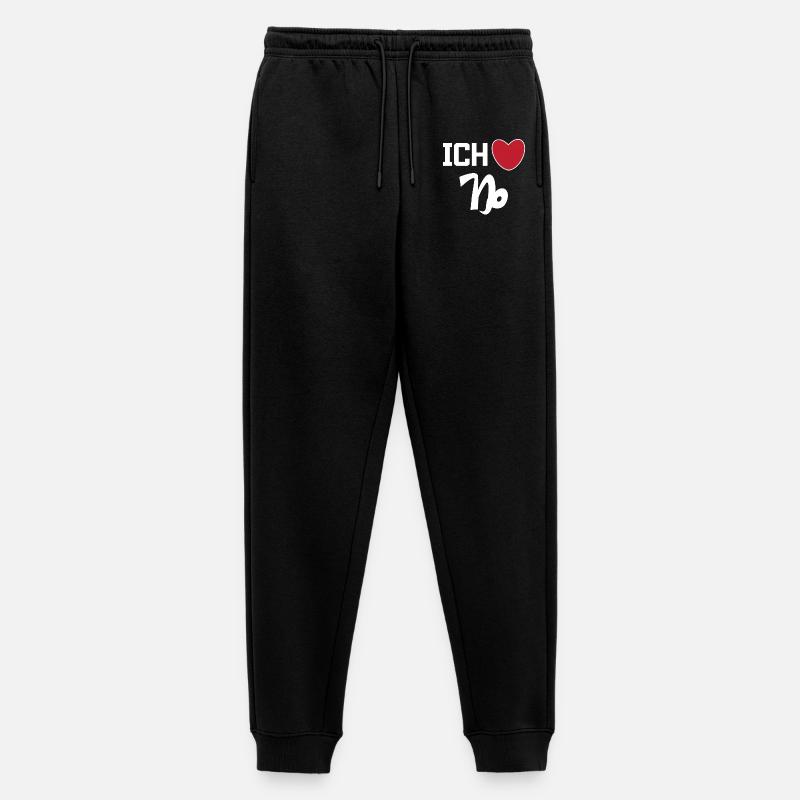 Steinbock Herz Statement Horoskop Sternzeichen - Männer Premium Bio Jogginghose - Schwarz