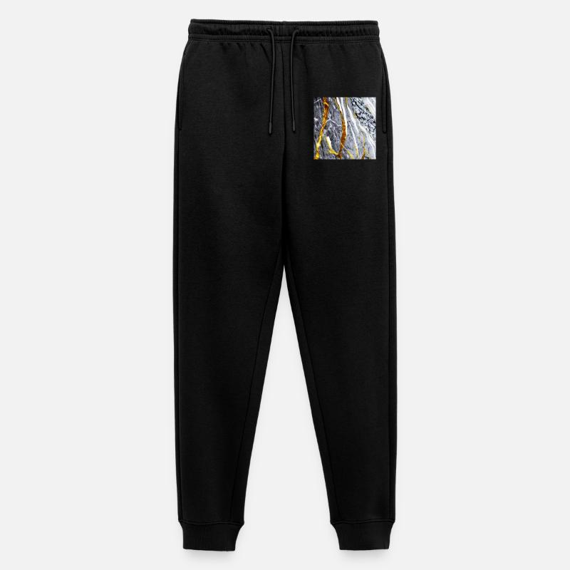 Marmor Gold Textur - Männer Premium Bio Jogginghose - Schwarz