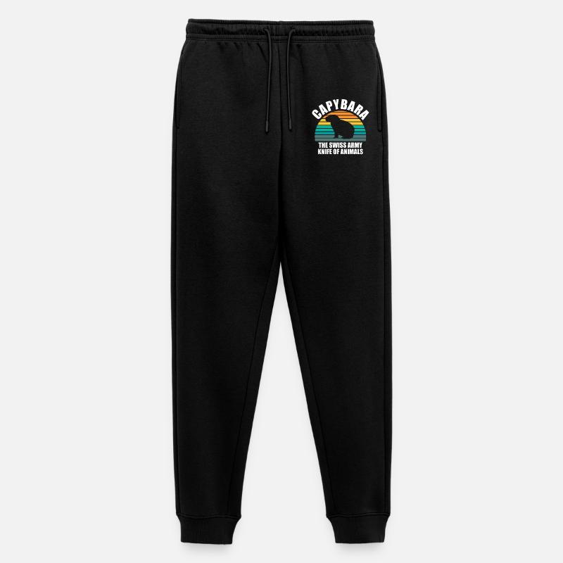 Capybara Zootier Design - Männer Premium Bio Jogginghose - Schwarz