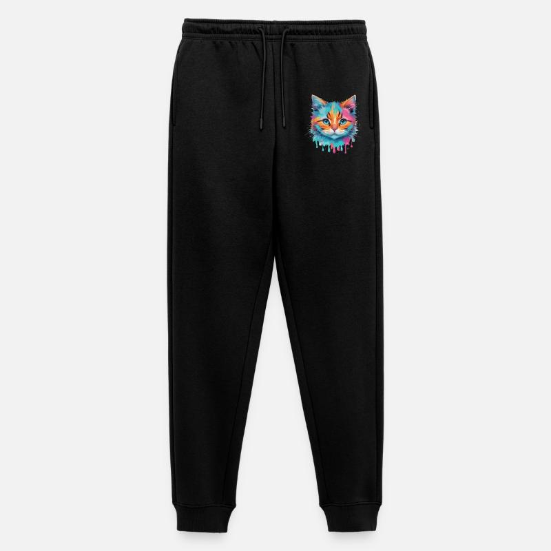 Niedliche Katze - Männer Premium Bio Jogginghose - Schwarz