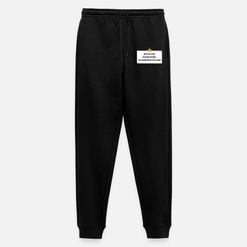 Ich rede mit mir selbst - Männer Premium Bio Jogginghose - Schwarz