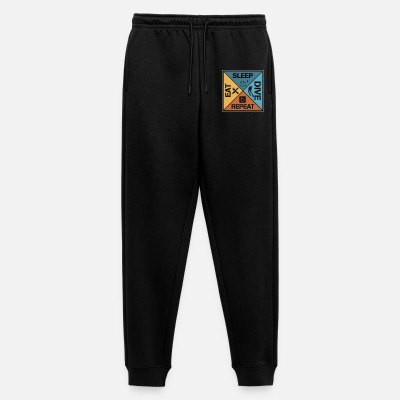 Eat sleep dive repeat - Männer Premium Bio Jogginghose - Schwarz
