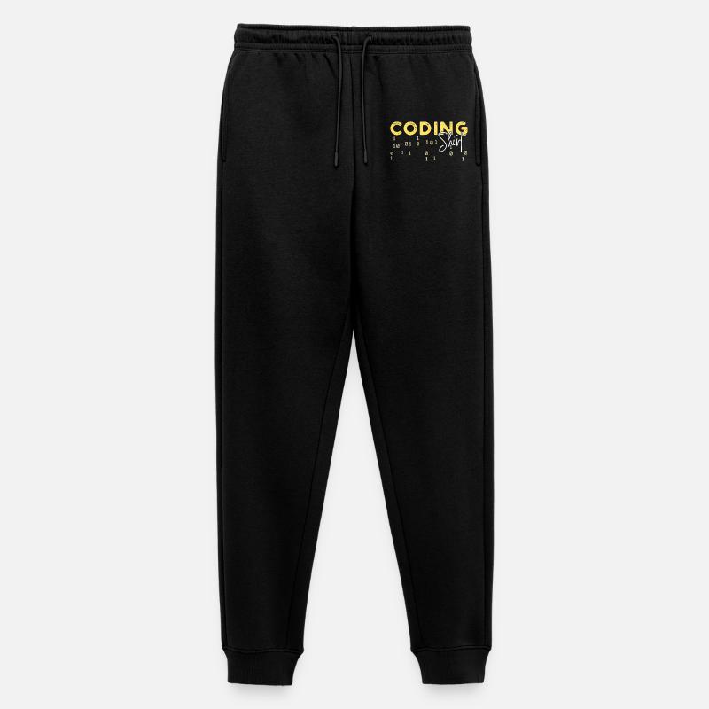 Coden Statement Developer Programmer Scripting - Men's Premium Organic Joggers - black