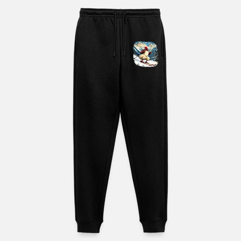 Ski Hühner - Männer Premium Bio Jogginghose - Schwarz