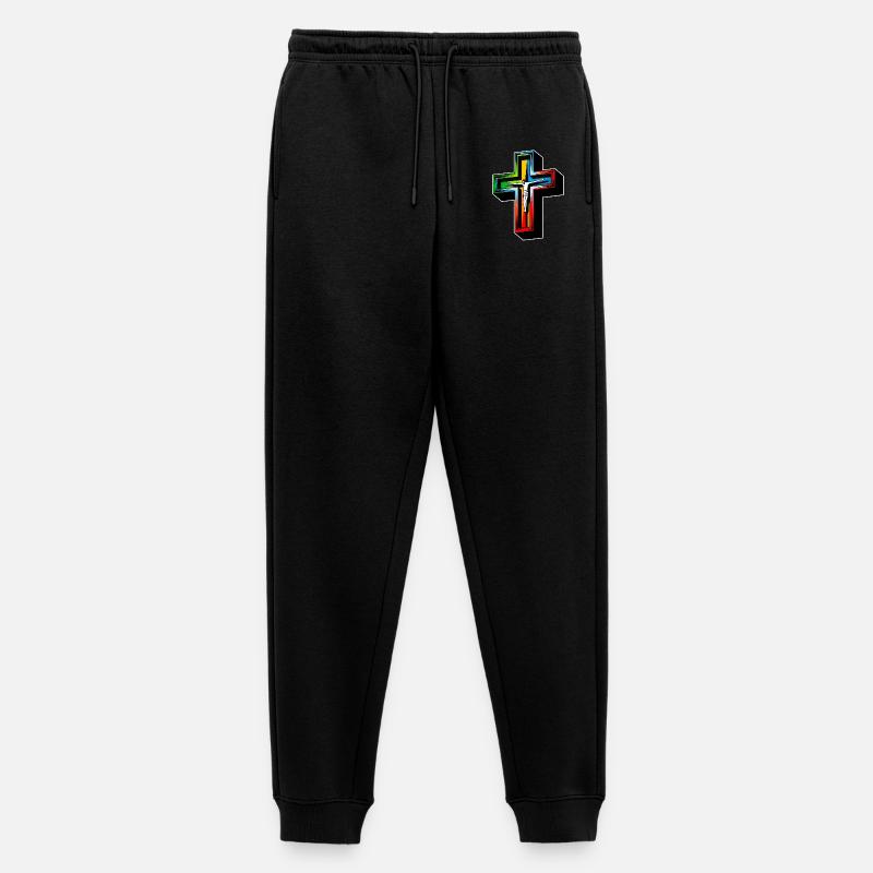 Jesus am Kreuz - Männer Premium Bio Jogginghose - Schwarz