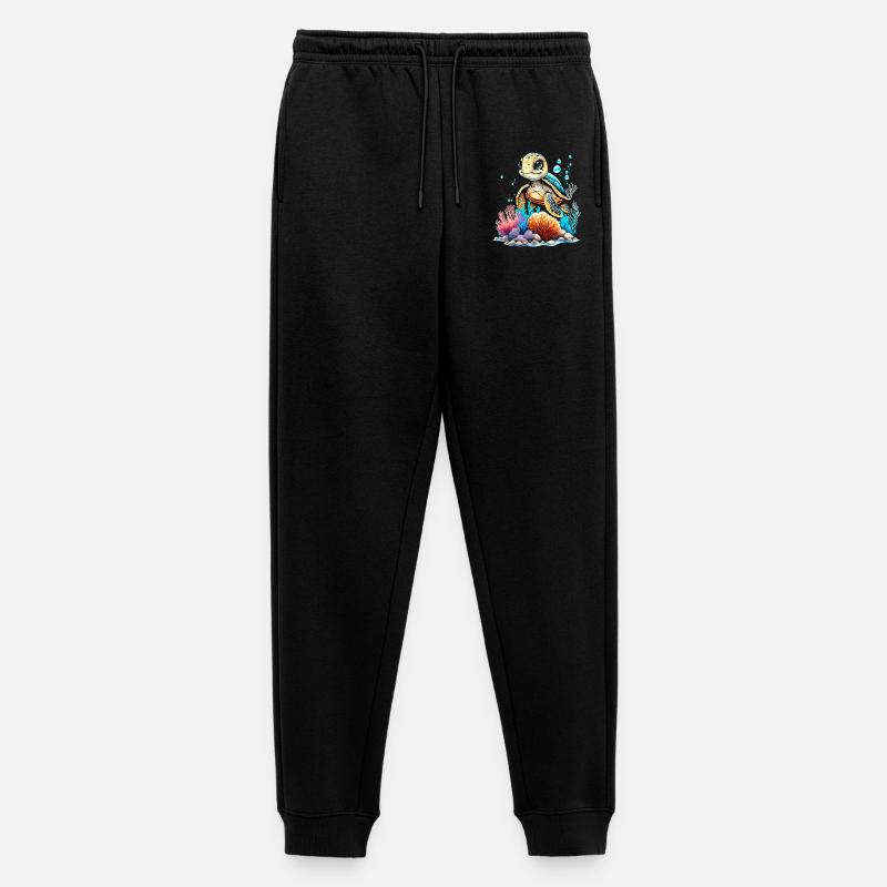 Lebendige Unterwasser-Schildkrötenszene - Männer Premium Bio Jogginghose - Schwarz