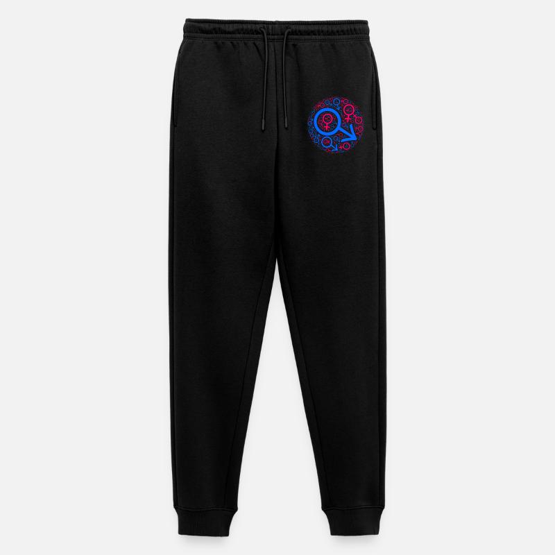 Gender-Kuddelmuddel im Kreis-Design - Männer Premium Bio Jogginghose - Schwarz