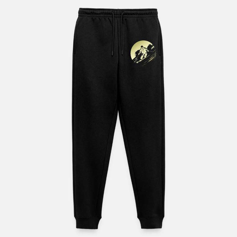 Ski Fahren Skiing Silhouette - Männer Premium Bio Jogginghose - Schwarz