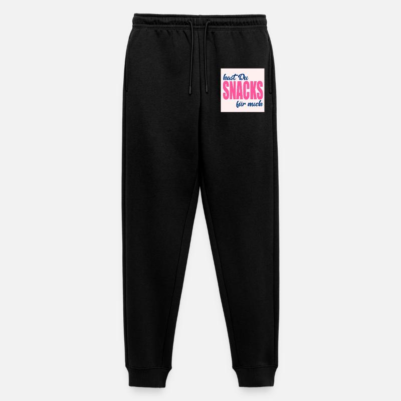 ESSEN SNACKS LIEBEN - Männer Premium Bio Jogginghose - Schwarz