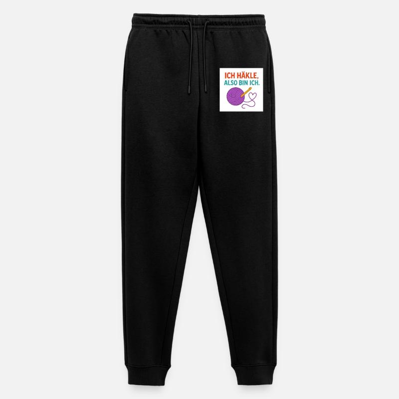 Ich häkle, also bin ich - Männer Premium Bio Jogginghose - Schwarz