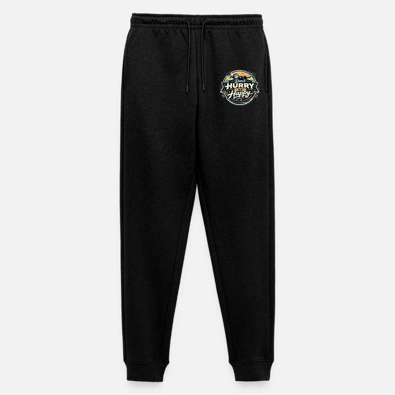Dont Hurry Be Happy Sloth - Männer Premium Bio Jogginghose - Schwarz