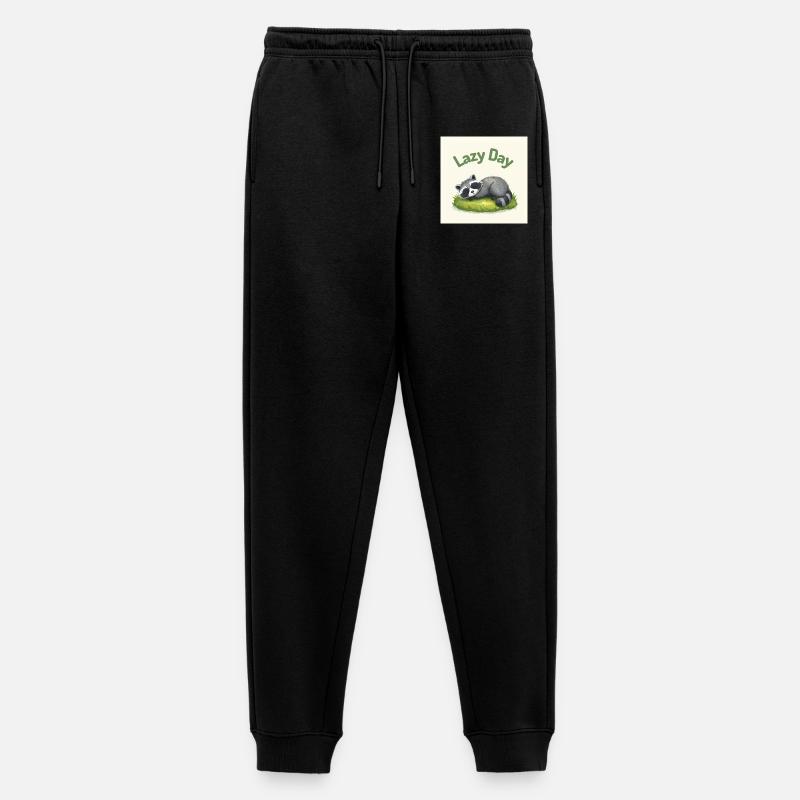 Waschbär in Ruhe - Männer Premium Bio Jogginghose - Schwarz