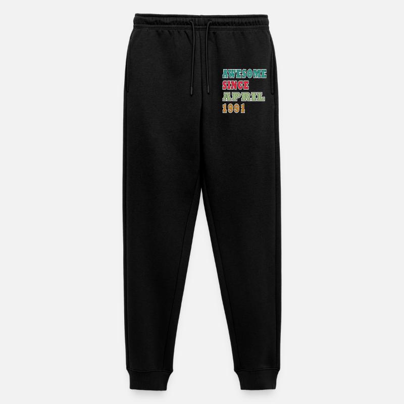 Retro April 1991 Jubiläum - Männer Premium Bio Jogginghose - Schwarz